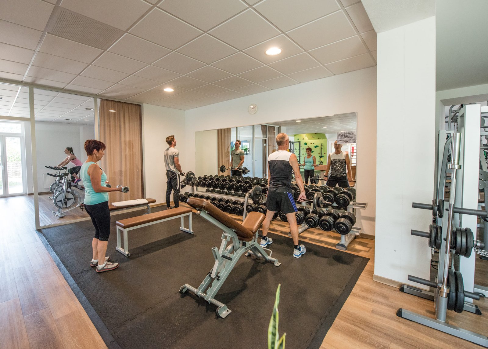 Krafttraining Freihantelbereich Happy Fitness Gundelsheim